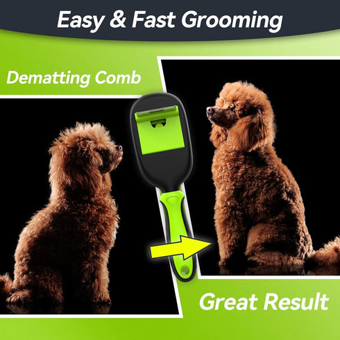 Pet Grooming Brush, Double Sided Detachable Shedding Dog Cat Brush, 5 in 1 Dog Grooming Brush for Shedding Long & Short Haired Dogs, Hair Removing...