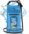 Marine Dry Bags,Waterproof Backpack Phone Pouch,Waterproof Bag Roll Top Sack for Kayaking,Beach,Rafting,Hiking,Camping,Fishing Blue 2L...