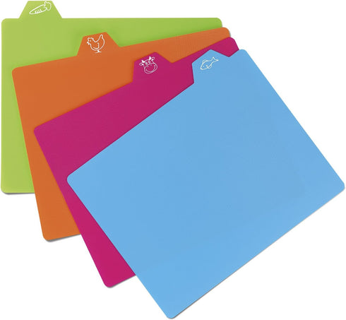 Cuisinart CCM-4PC 4-Piece Set Plastic Cutting Mats, Multicolor...