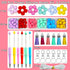 Silicone Beads, 205 Pcs Silicone Beads Bulk Kit 12mm Silicone Beads for Keychain Making, Silicone Beads for Pen Making with 6 Pcs Flower Silicone ...