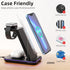 Wireless Charging Station, 3 in 1 Fast Wireless Charger for iPhone 15/14/13/12/11 Series/SE/XS/XS Max/XR/X/8/8 Plus, Charging Stand for Apple Watc...