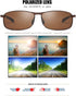 ZHILE Rectangular Polarized Sunglasses Al-Mg Alloy Temple Spring Hinge UV400...