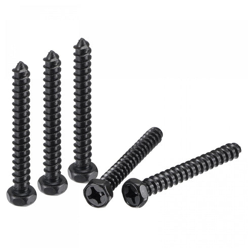 uxcell Hex Lag Screws 1/4" x 2" Carbon Steel Phillips Head Half Thread Self-Tapping Bolts for Deck Building or Joining Lumber 25pcs...