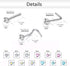 ZS 9-12PCS 20g Surgical Stainless Steel Nose Stud Ring Piercing Nose Bone/L Shaped/Nose Screws Rings Set...