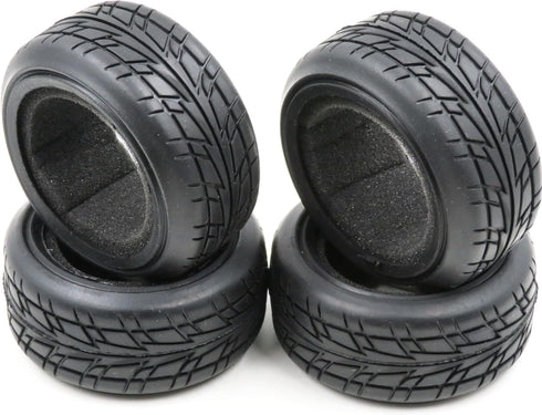 HOBBYSOUL 1/10 On Road Tires Arrows Soft Rubber Tyres Height 65mm fit 1/10 Traxxas HSP Tamiya HPI Kyosho RC On Road Run-flating Car, Pack of 4...