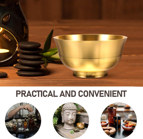 ARTIBETTER Home Decor Feng Shui Treasure Basin Decorative Wealth Bowl Statue Wealth Porsperity Figurine Money Bowl Offering Cup Blessing Ornament ...