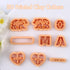 Puocaon Mom Bear Clay Cutters - 9 Pcs Polymer Clay Cutters for Earrings Making, Embossed Bear Clay Cutters for Polymer Clay Jewelry, Mama Letters ...