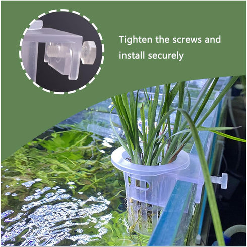6Pcs Acrylic Aquarium Plant Holder Top of Tank Aquatic Plant Cups Aquarium Plant Pot Fish Tank Plant Basket Aquarium Planter Cups for Aquarium Dec...