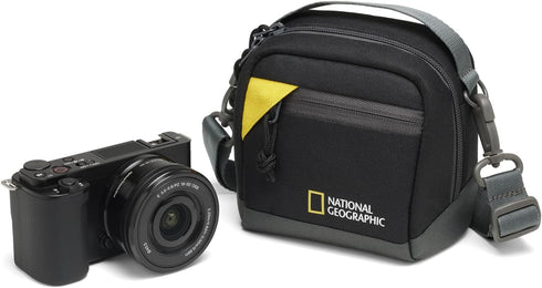 National Geographic Camera Pouch for Compact Cameras, Action Camera, 360 Cameras, or Small Accessories, Integrated Belt Loop, Detachable Strap, Ul...