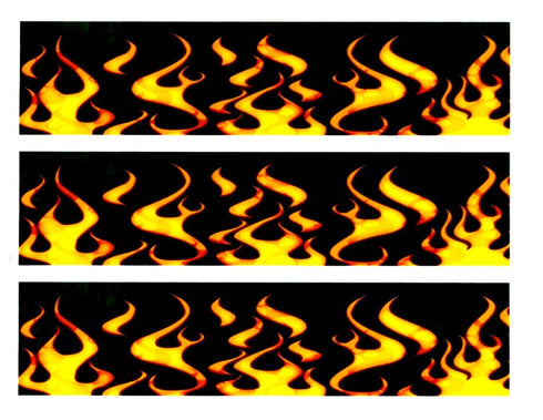 Fire and Flames Edible Cake Border Decoration Strips 3 Pk Orange...