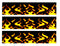 Fire and Flames Edible Cake Border Decoration Strips 3 Pk Orange...