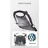 Universal Baby Stroller Organizer Polyester Net Mesh Storage Bag with Extra Large Storage Space, Non-Slip and Adjustable Stroller Accessories for ...