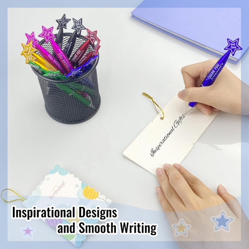 48 Pcs Inspirational Thank You Pens Employee Appreciation Gifts Thank You for Being Awesome Ballpoint Pens Graduation Gifts Motivational Pen for T...