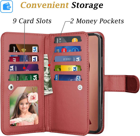Takfox Wallet Case for iPhone 11, iPhone 11 6.1 Leather Wallet Case with ID Credit Card Holder Slots Folio Flip Kickstand Detachable Magnetic Phon...
