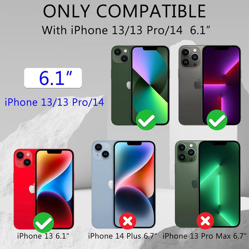 2 Pack Privacy Screen Protector for iPhone 14/13/13 Pro 6.1 inch, Anti Spy Tempered Glass Film Anti-Fingerprint Case Friendly Bubble Free......