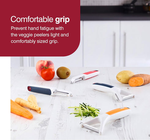 Zyliss 2-Piece Swivel & Soft-Skin Peeler Value Set - Potato, Cucumber and Carrot Vegetable Peeler - Tomato and Peach Fruit Peeler - Kitchen Tool &...