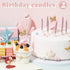 BBTO Number 2 Birthday Candle Pink Birthday Candle Girl with 10 Pieces Pink Candles Long Thin Cupcake Candles in Holders for Cake Topper Birthday ...