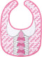 Littleforbig Cotton Waterproof Babydoll Printed Adult Bib with Adjustable Velcro Closure - Pretty in Pink Sissy Bib...