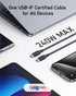 Anker USB C to USB C Cable (240W,10ft), Bio-Braided USB C Charger Cable Fast Charge for iPhone15/15Pro/15Plus/15ProMax, iPad Pro 2020, iPad Air 4,...