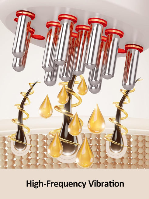Electric Hair Oil Applicator with 12 Teeth, 7 Liquid Dispensing and 15ml High Capacity, Hair Oil Applicator and Scalp Massager, Advanced Scalp Car...