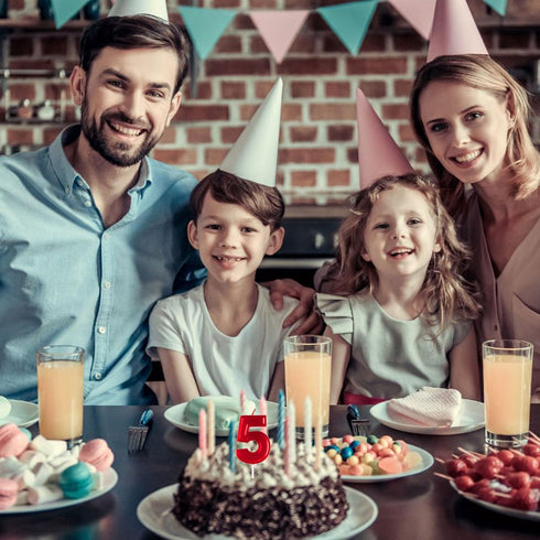 2.76in Birthday Candles Glitter Cake Red Number 3 Candles Topper Decoration for Wedding Anniversary,Party Celebration (RED Number 3)...
