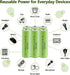 JINTION Ni-MH AA Rechargeable Batteries, Double A High Capacity 1.2V 1300mAh Pre-Charged for Garden Landscaping Solar Lights, String Lights, Remot...