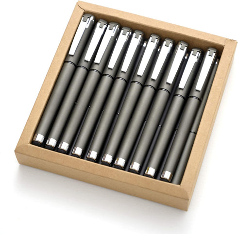 0.7mm Black Ink Gel Ink Rollerball Pens 2 in 1 Medium Point Pens with Stylus Work Pen Smooth Writing for Office Black gel pen (Dark Grey-18pack).....
