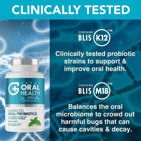 Oral Probiotics for Mouth Bad Breath Treatment for Adults: Dentist Formulated Advanced Oral Probiotics for Teeth and Gums with BLIS K12 M18-60 Che...