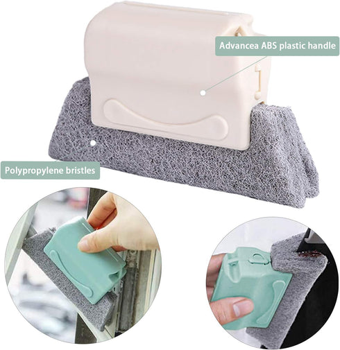 8 Pcs Hand-held Groove Gap Cleaning Tools,Door Window Track Cleaning Tools Groove Corner Crevice Cleaning Brushes for Sliding Door/Tile Lines/Shut...
