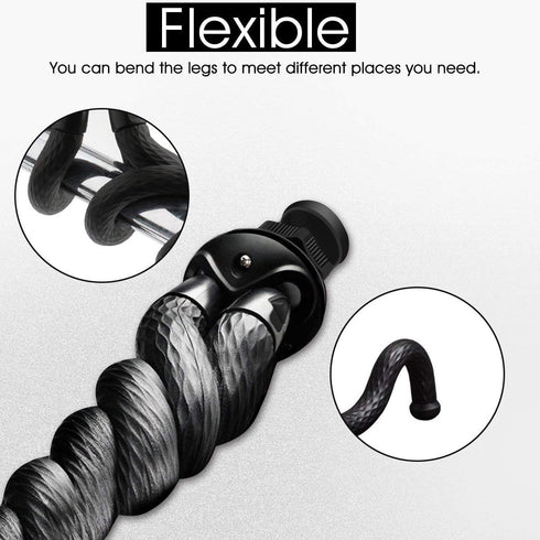 Camera/Phone Tripod,Patekfly 12 Inch Flexible Camera Tripod for Canon/Nikon/Sony DSLR Cam/Action Cam, Phone Tripod Stand with Cell Phone Holder Cl...