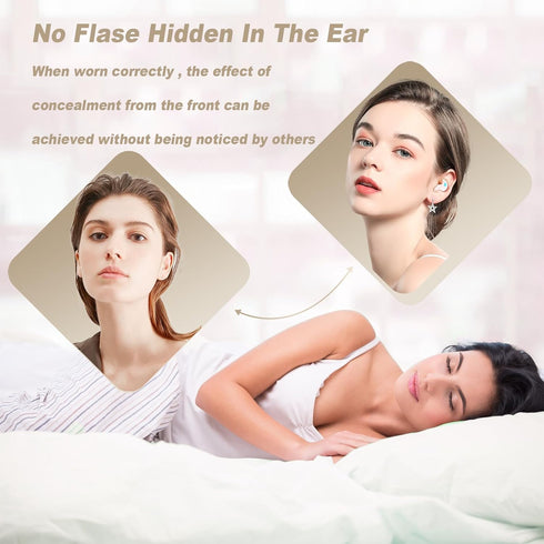 Nude Sleep Hidden Headphones Wireless Invisible Earbuds for Sleeping Sleep Tiny Earbuds for Side Sleepers Headphone to Sleep in Tiny Smallest Invi...