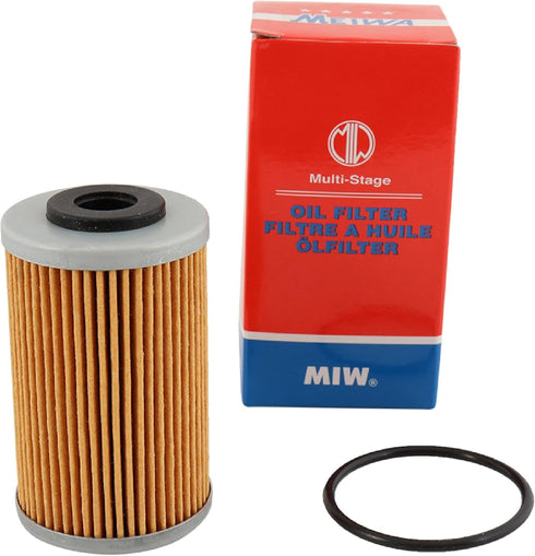 MIW KT8007 Oil Filter Compatible With/Replacement For KTM 500 EXC 12 13 14 15 16 77038005044, 500 EXC Six Days 16 77038005044, 250 SX-F 05 06 07 0...