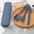 Large Portable Cutlery Set, Reusable Plastic Utensils Set with Case, Knife Fork and Spoon Sets Travel Flatware, Camping Utensil Sets for Lunch Box...