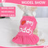 2 Pieces Dog Dresses for Small Dogs Girl Spring Summer Dog Clothes for Chihuahua Yorkie I Love My Mom/Daddy Cute Dog Tutu Skirt Puppy Dresses Pet ...