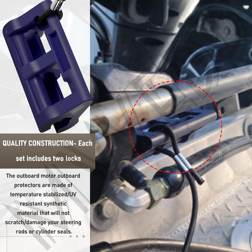 Hydraulic Steering Lock / 4" Outboard Motor Steering Lock for Outboard Motor Trailering/Transport, Prevent Swinging of Engine in Trailering...