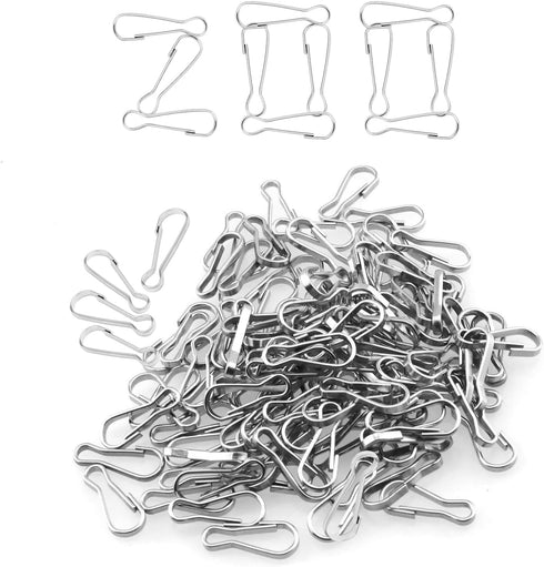 Generic 200-Pack Durable 0.9"" Link Hooks for Keys, Keychains, Jewelry, Curtain Clips, Home, Office, Craft Projects, DIY, Secure and Versatile, St...