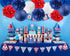 Nautical Party Decor Pom Poms Tissue Paper Lanterns Navy Blue Decorations for Baby Shower Boy Scout Banquet Birthday Party Nursery Decorations Bri...