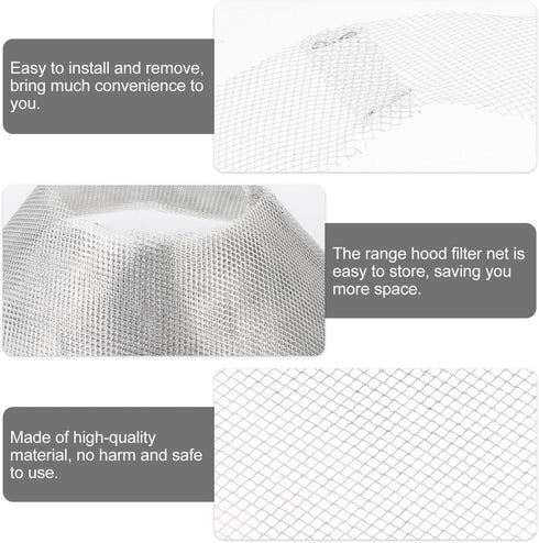 10PCS Round Range Hood Filter, Stove Hood Filter Range Hood Grease Mesh,Cooker Net for Kitchen...