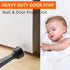 HOME MASTER HARDWARE Heavy Duty 3 in Solid Rigid Door Stop Door Stoppers Door Stops Matte Black 2 Pack w/Rubber Tip...