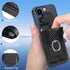 Magnetic Wallet Card Holder for iPhone 15/14/13/12 Series, 360°Rotation Finger Ring Kickstand, RFID Blocking, Store 7 Cards, Cell Phone Sleeves Ma...