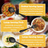 6 PCS Stainless Steel Serving Utensils, Large Serving Spoons Slotted Spoons, Forks, Ice Suger Tongs, Cake Server, Soup Ladle, Metal Utensils Set G...