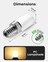 2W E12 LED Night Light Bulb, Mini Type B C7 Light Bulb Equivalent 25W, Warm White 3000K, 120V E12 Edison Screw LED Bulb for Chandeliers, Salt Lamp...