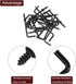 uxcell Right Angle Hooks, 40Pcs 2" L Shaped Screw Hooks Screw in Hooks, 7 Shape Right Angle Metal Screw Hooks for Hanging, Black...