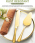 2-Piece Premium Cake Cutting Set, Exquisite Knife and Server with Serrated Design, Includes Cake Knife and Pie Spatula for Pastry, Pizza and Desse...