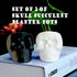 2PCS White and Black Skull Succulent Planter Pots Set, Creative Plant Lover Gifts Cactus Plant Pot Pen Pencil Holder for Home Office Decor (Black ...