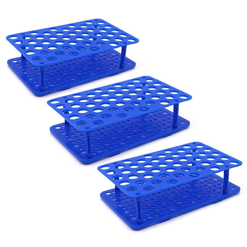 3pcs Plastic Test Tube Rack Holder for 10ml/15ml Centrifuge Tubes, 50 Holes Detachable Centrifuge Tube Rack for Lab...