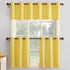 No. 918 Montego Casual Textured Semi-Sheer Grommet Kitchen Curtain Tier Pair, 56" x 24", Yellow...