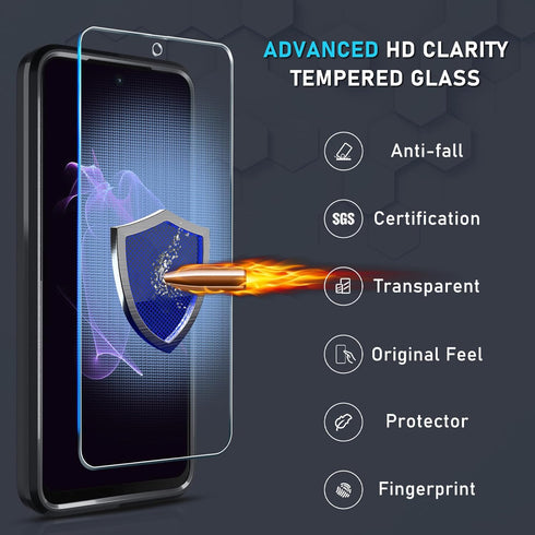 for Google Pixel 8a Case with Screen Protector + Camera Lens Protector,Heavy Duty Shockproof Full Body Protective Cover Built in Rotatable Metal R...