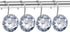 CHICTIE Shower Curtain Hooks Rings,Crystal Decorative Shower Curtain Hooks, Set of 12 Stainless Steel Rust Resistant White Round Diamond Shower Ho...