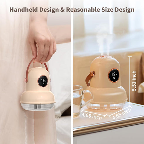 Cool Mist Humidifier with Night Light,Portable Mini Air Humidifier with LED Screen,Ultra-Quiet Wireless Humidifier Three Spray Modes for Baby Kids...